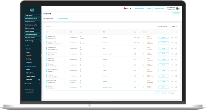 MAXMODAL is a digital multimodal network for easy search of any rates on any route.