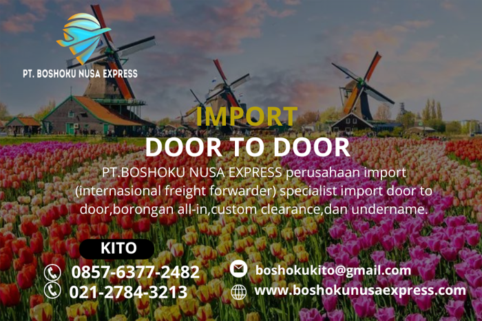 Jasa Import Dari Belanda To Jakarta - Via Laut Dan Udara